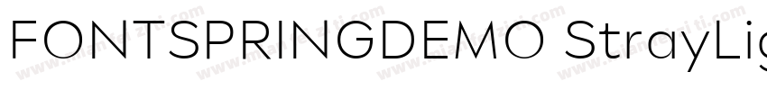 FONTSPRINGDEMO StrayLightRegular字体转换